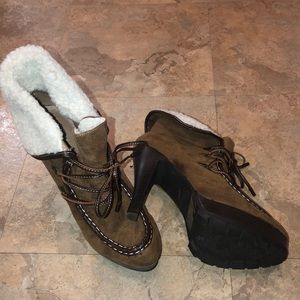 Faux Suede Sherpa Lined Booties